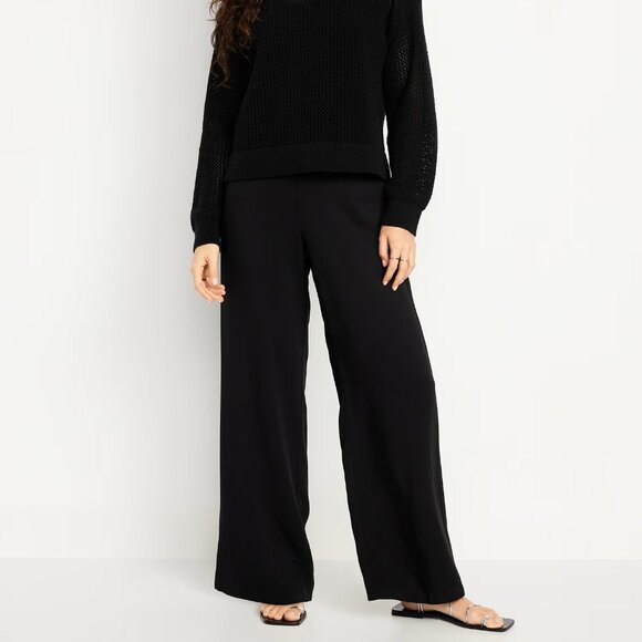 High-Waisted Playa Wide-Leg Pants - Picture 1 of 2